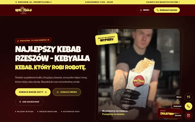 Strona kebaba Kebyalla w Rzeszowie